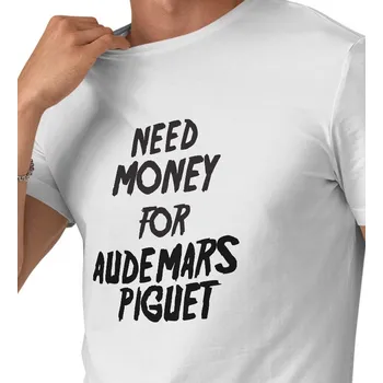 Pánské tričko bílé - Need money for Audemars XXL