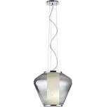 Redo 01-1139 - Lustr na lanku FUSION 1xE27/42W/230V pr.30cm lesklý chrom/kouřová