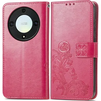 Pouzdro na tablet VSECHNONAMOBIL 57381 ART FLOWERS Peněženkový kryt Honor Magic5 Lite tmavě růžový