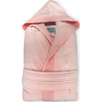 Pánské oblečení Župan s kapucí Velour Bathrobe salmon 2XL/3XL