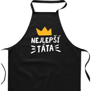 Kuchyňská zástěra Zástěra černá - Nejlepší táta