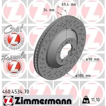 Brzdový kotouč Brzdový kotouč ZIMMERMANN 460.4534.70