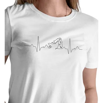 Dámské triko bílé - Tep kůň XS