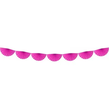 Girlanda - vějířky růžové větší