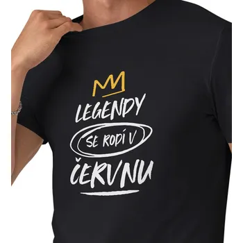 Pánské triko černé - Legendy se rodí v červnu 3XL