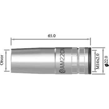 Příslušenství ke svářečce AlfaIn Hubice hořáku ARC M22 super kónická AM22TN