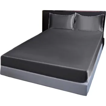 Prostěradlo Hedvábné napínací prostěradlo - Tmavě šedá