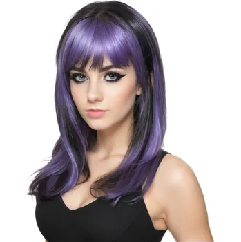 Paruka Paruka s výrazným fialovým melírem