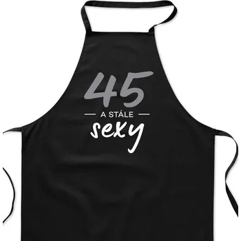 Kuchyňská zástěra Zástěra černá - 45 a stále sexy