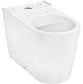 Klozet Hansgrohe EluPura S - Volně stojící WC kombi 640 ke stěně s vodorovným, svislým přívodem, AquaFall Flush, bílá 60260450