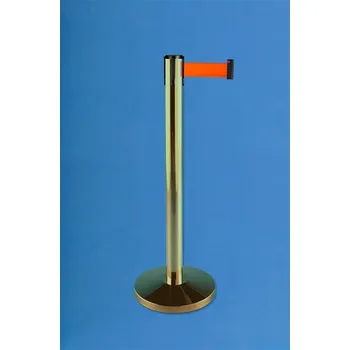 Plotový sloupek Vymezovací sloupek se samonavíjecím pásem 2,3m ZLATÝ Název: barva pásky: oranžová