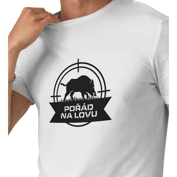 Pánské oblečení Pánské triko bílé - Pořád na lovu XXL