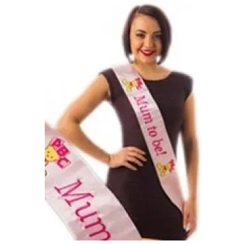 Party dekorace Šerpa pro budoucí maminky - růžová