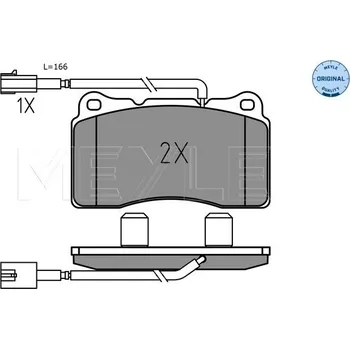Brzdová destička Sada brzdových destiček, kotoučová brzda MEYLE 025 237 5716