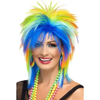 Karnevalová paruka Dámská paruka Rainbow punk