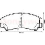 Sada brzdových destiček, kotoučová brzda 572267B