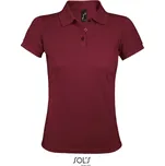 Dámské piqué polo z těžké bavlny Prime Women burgundy L