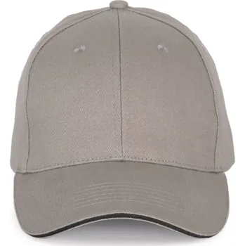 Kšiltovka 6 panelová sandwich kšiltovka KP 185 light grey-dark grey onesize