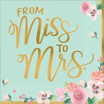 Papírový ubrousek Ubrousky rozlučka se svobodou - Miss to Mrs