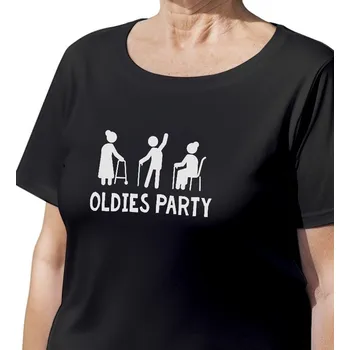 Dámské triko černé - Oldies party 3XL