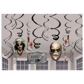 Party dekorace Halloween spirály - Dekorace