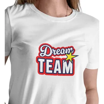 Dámské tričko Dámské bílé triko - Dream team XS