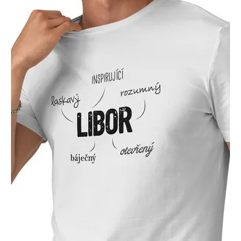Pánské oblečení Pánské triko bílé - Libor M