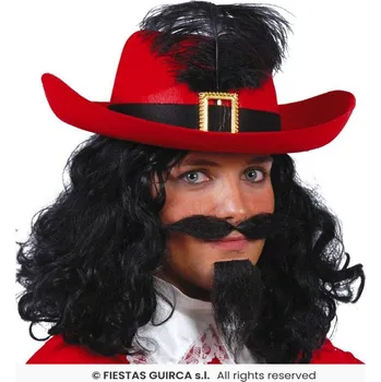 Klobouk Mušketýrský klobouk - červený