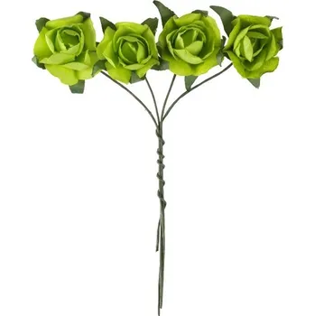 umělá květina Zelené dekorativní růže