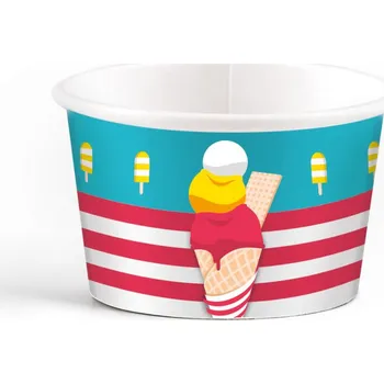 Jednorázové nádobí Plážové kelímky na zmrzlinu