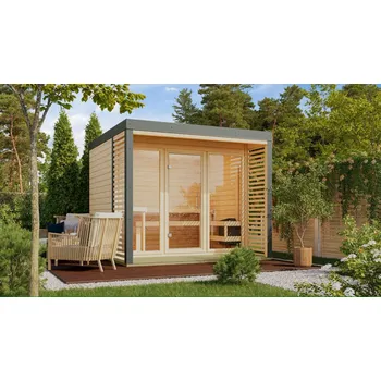 Sauna finská sauna KARIBU ARES 3 natur / šedá LG4675