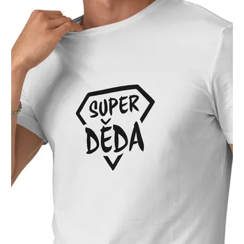 Pánské oblečení Pánské bílé triko - Super děda S
