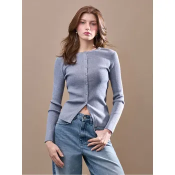 Dámský svetr Kardigan z viskózové směsi - L - House - tmavošedý - 124GH-90M