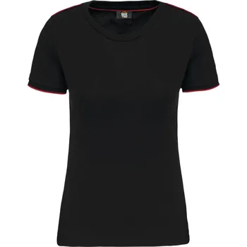 Dámské tričko Dámské pracovní tričko "Day-to-Day" WK 3021 black-red XXL