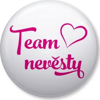 Placka - Team nevěsty srdce bílá