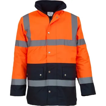 pracovní bunda Hi-Vis Parka HVP 302 hi vis orange-navy XL