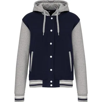 Dámská mikina Unisex univerzitní bunda "Teddy" navy-oxford grey-white S