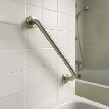 Nábytkové kování Onpira Masivní nerezové madlo Ø2,5 a 3,2 cm broušený nerez Rozměr: 30 cm, Model: 2,5 cm