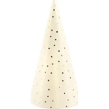 Party dekorace Papírové kloboučky - broskvové s puntíky