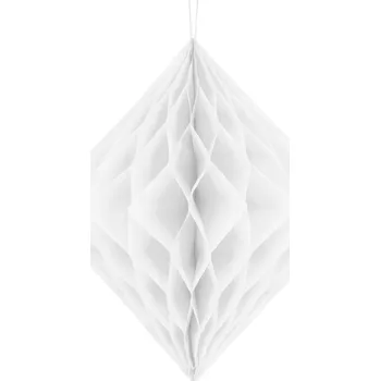 Party dekorace Dekorativní šestihran bílý - 20 cm