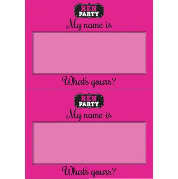 Party dekorace Nalepovací jmenovky na rozlučku se svobodou