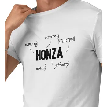 Pánské triko bílé - Honza 3XL