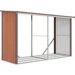 Přístřešek na dřevo G21 WOH 682 - 302 x 119 cm, hnědý
