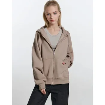Dámská móda Sinsay - Mikina s&nbsp;kapucí - béžová - 836EX-08X - 836EX-08X-S
