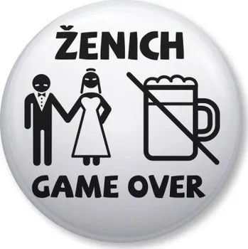 Placka na rozlučku se svobodou - GAME OVER pivo