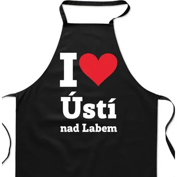 Kuchyňská zástěra Zástěra černá - Ústí nad Labem