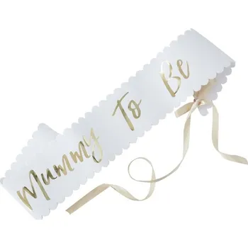 Svatební dekorace Šerpa pro budoucí maminky - zlatá