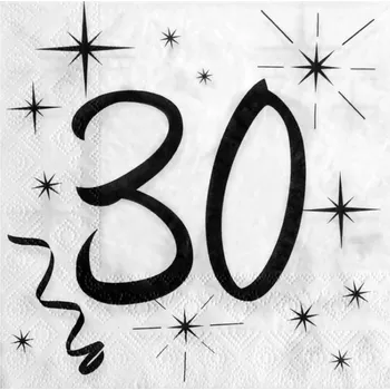 Papírový ubrousek Černobílé ubrousky - 30