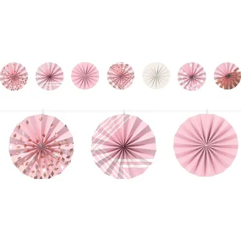 Girlanda s rozetami - rose gold