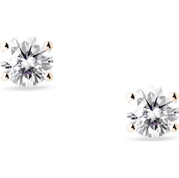 Náušnice Emmy’s | Dámské náušnice s diamanty pecky | z růžového zlata | kulaté | briliant | zapínání balónek | EM 32516-30D